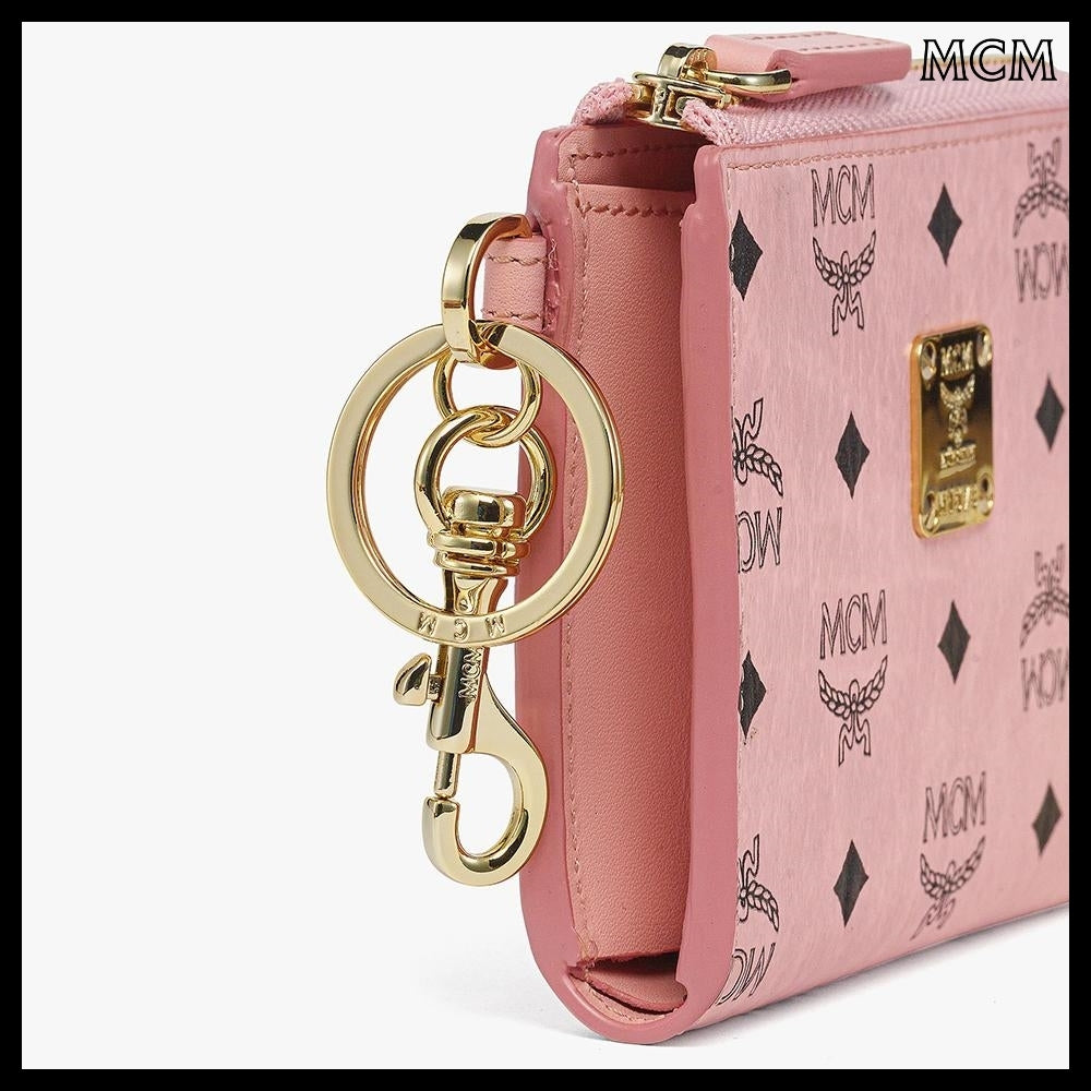 【MCM】Visetos card pouch Pink