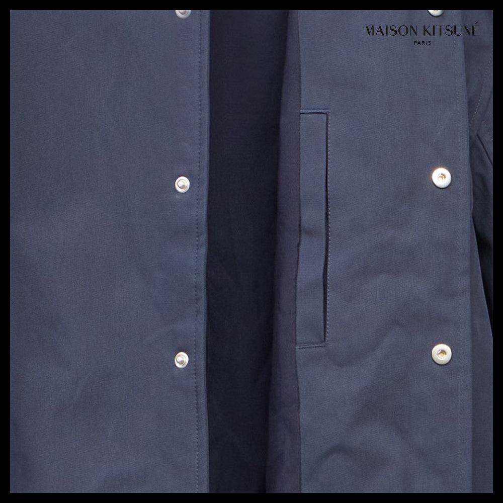 ◆MAISON KITSUNE◆ ブルゾン Blouson Navy ロゴ