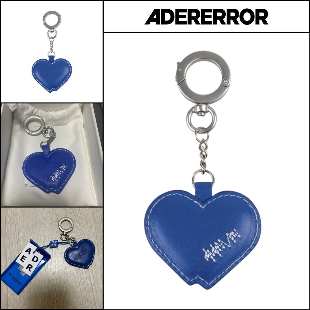 【ADERERROR】Twin Heart Keyring Z-Blue