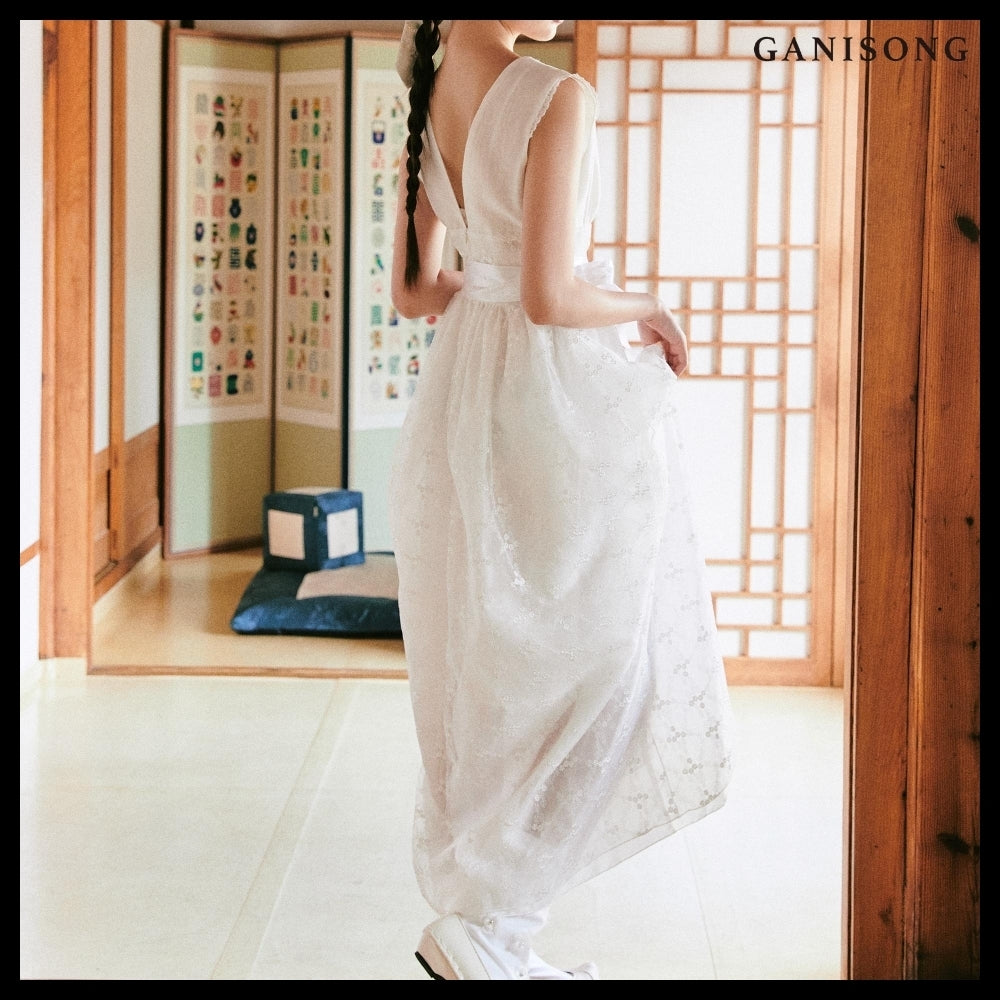 【GANISONG】Bridal Sumuk Dress White
