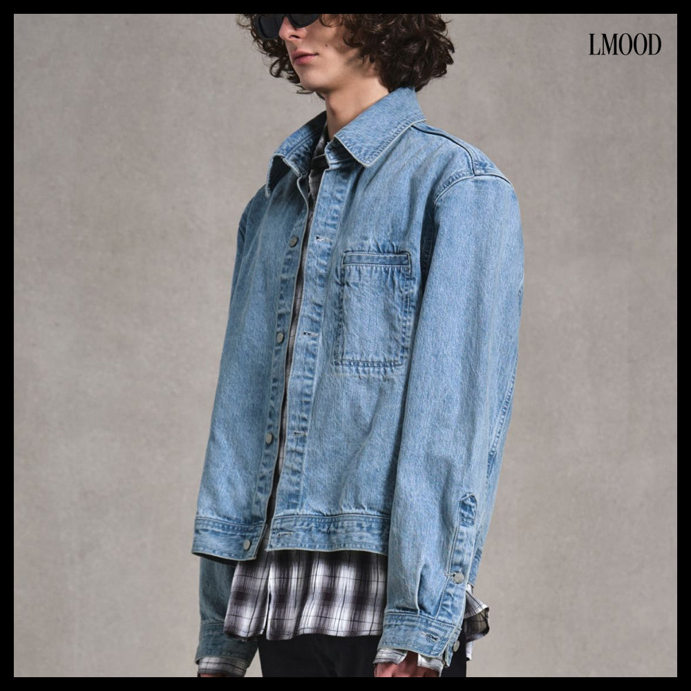 【LMOOD】Midtown Denim Shacket 2 Colors