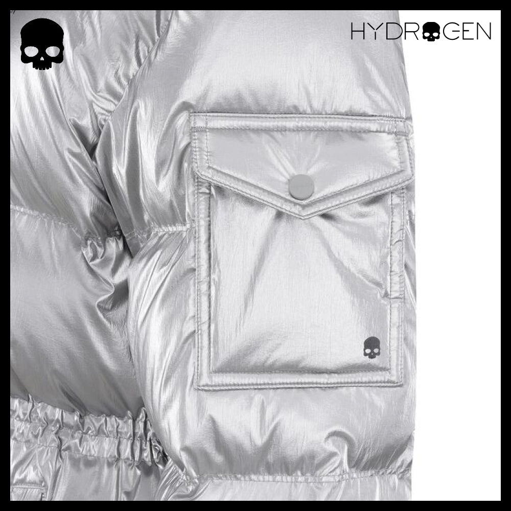 【HYDROGEN】WOMEN HELIUM RDS MID-LENGTH DOWN JACKET SILVER