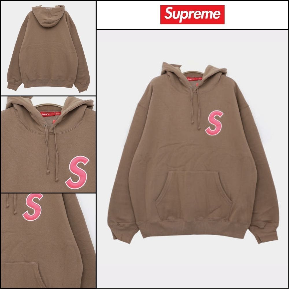 【100%正規品保証 Supreme】S Logo Pocket Sweat Hoodie Dusty