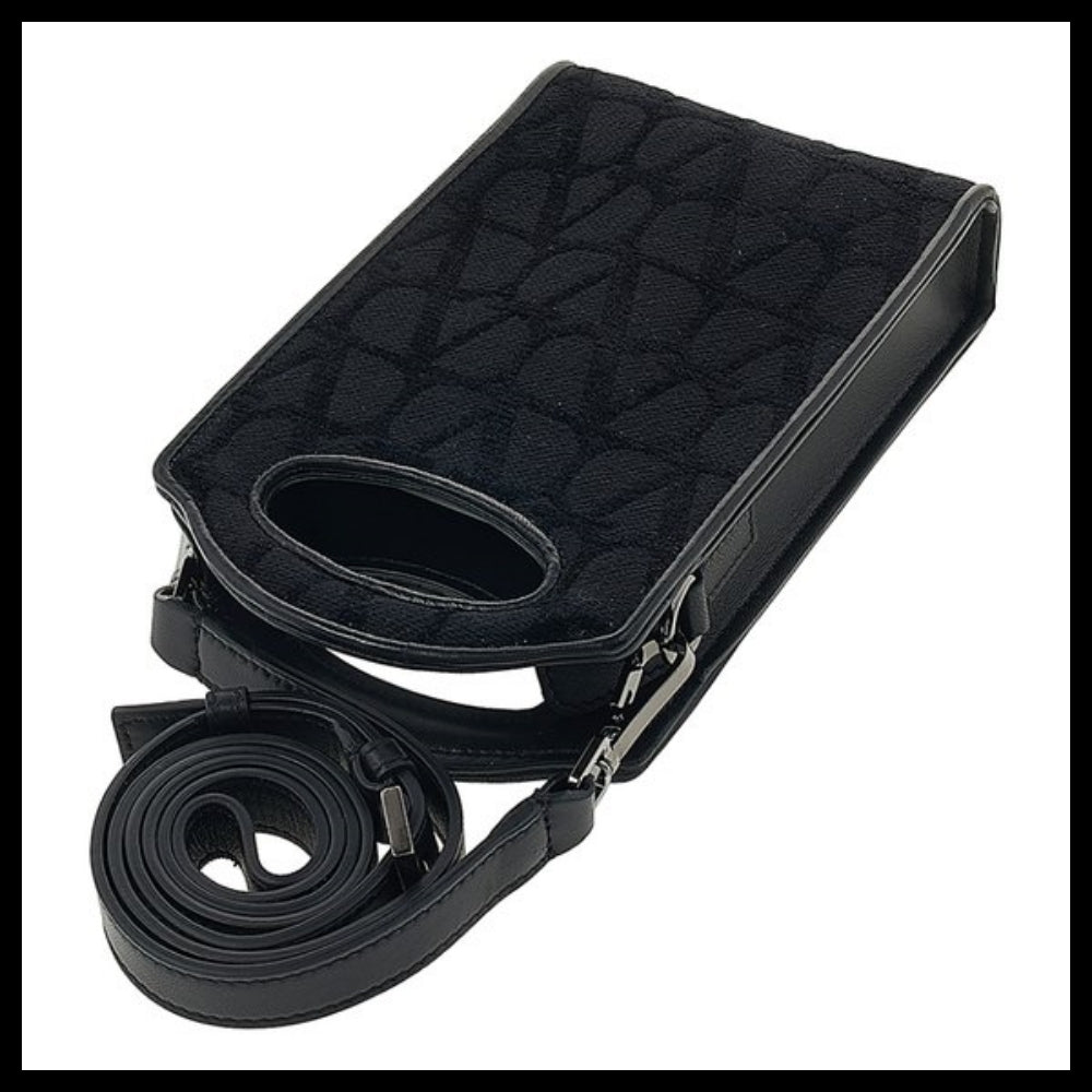 【VALENTINO】Men's Toile Iconography Phone Crossbody Bag