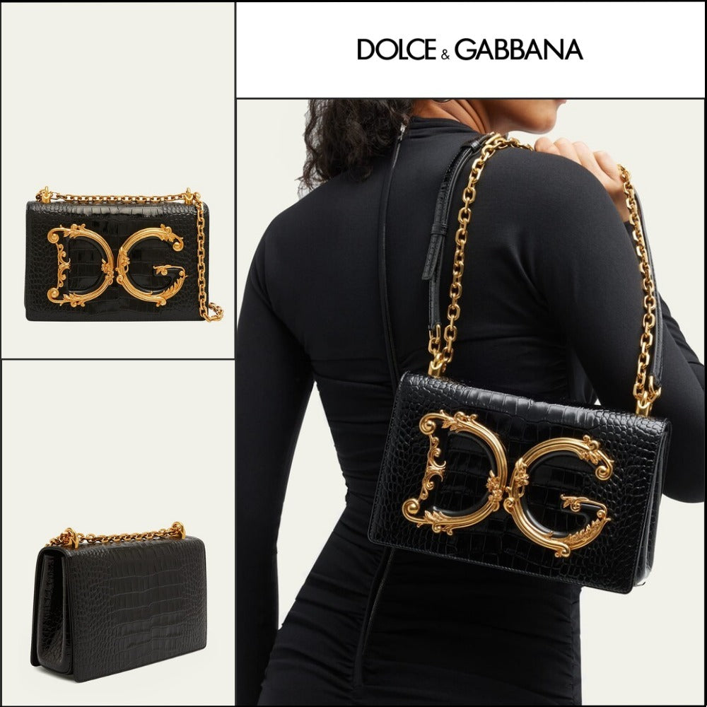 【アウトレット 正規品】Dolce & Gabbana - Croc Embossed Cross