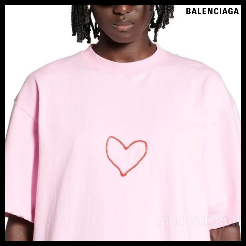 【BALENCIAGA】Lovey Oversized T-shirt Pink