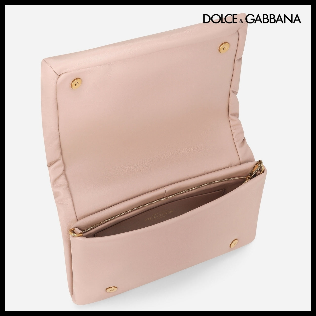 【Dolce & Gabbana】Medium Devotion Soft Shoulder Bag Pink