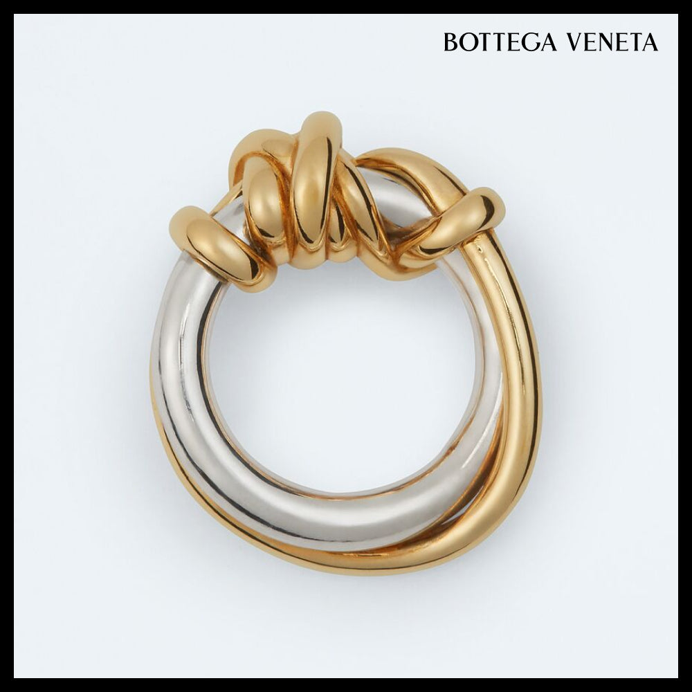 【韓国百貨店 BOTTEGA VENETA】Knot Ring Silver Yellow Gold