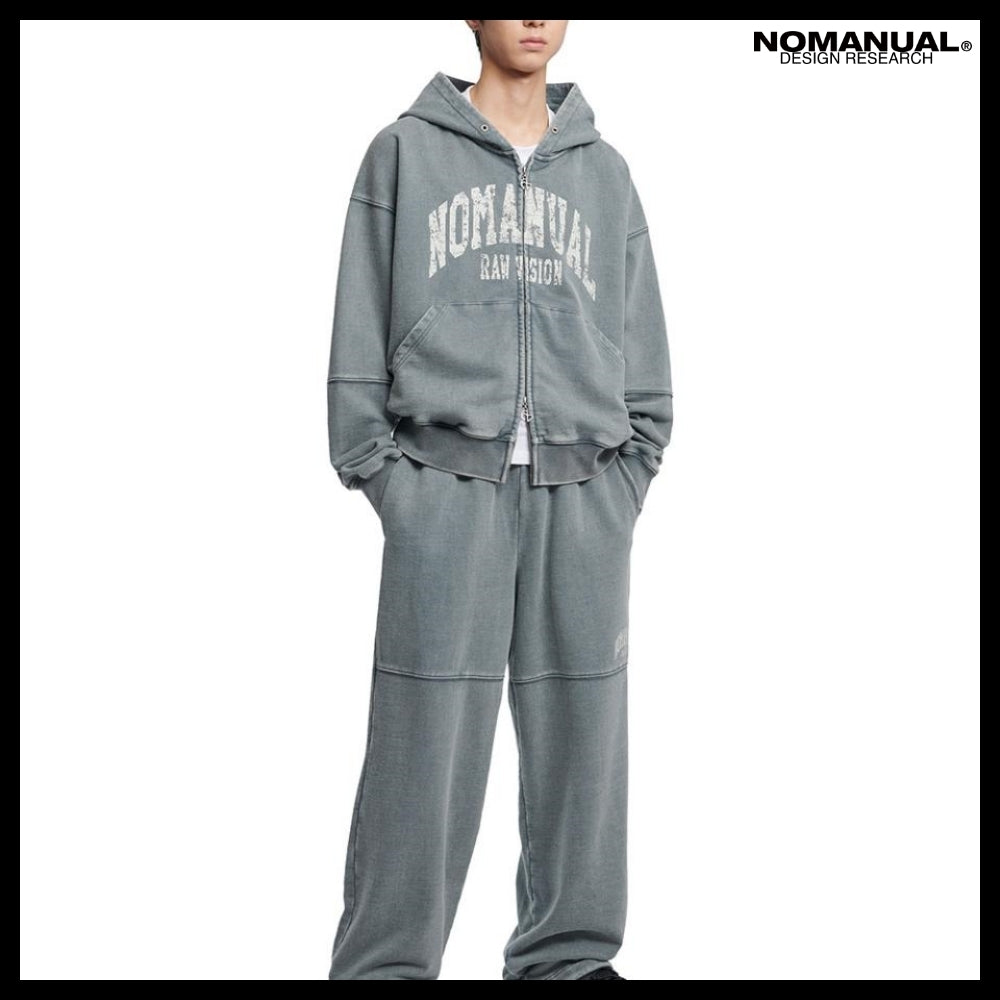 【NOMANUAL】C.A VINTAGE HOODED ZIP UP 2 Colors