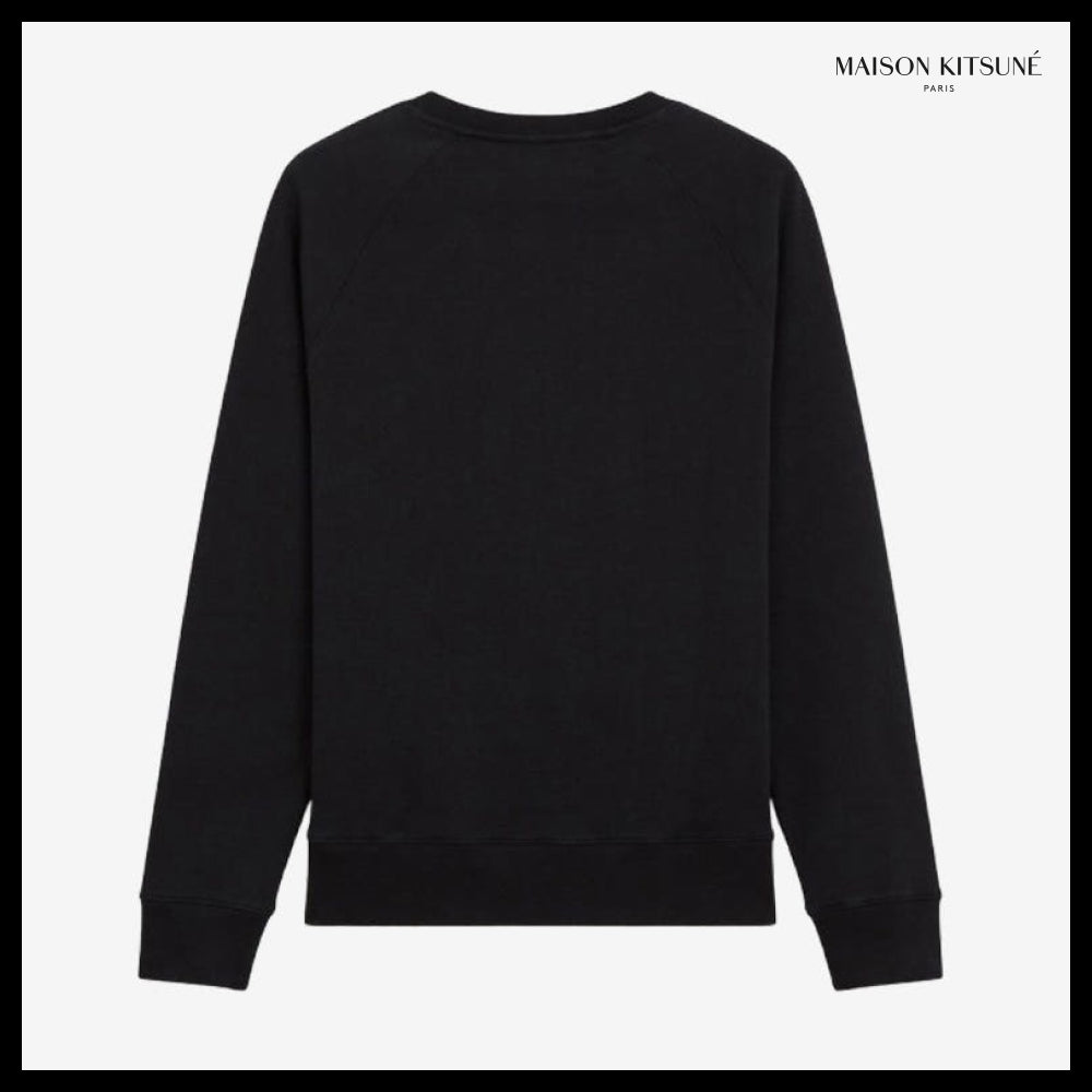 【MAISON KITSUNE】Tricolor Logo Sweatshirt Black Men's