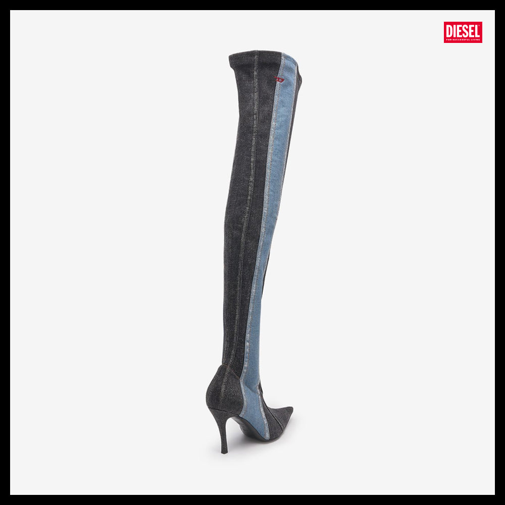 【DIESEL】Divinus Denim Long Boots Dark Blue