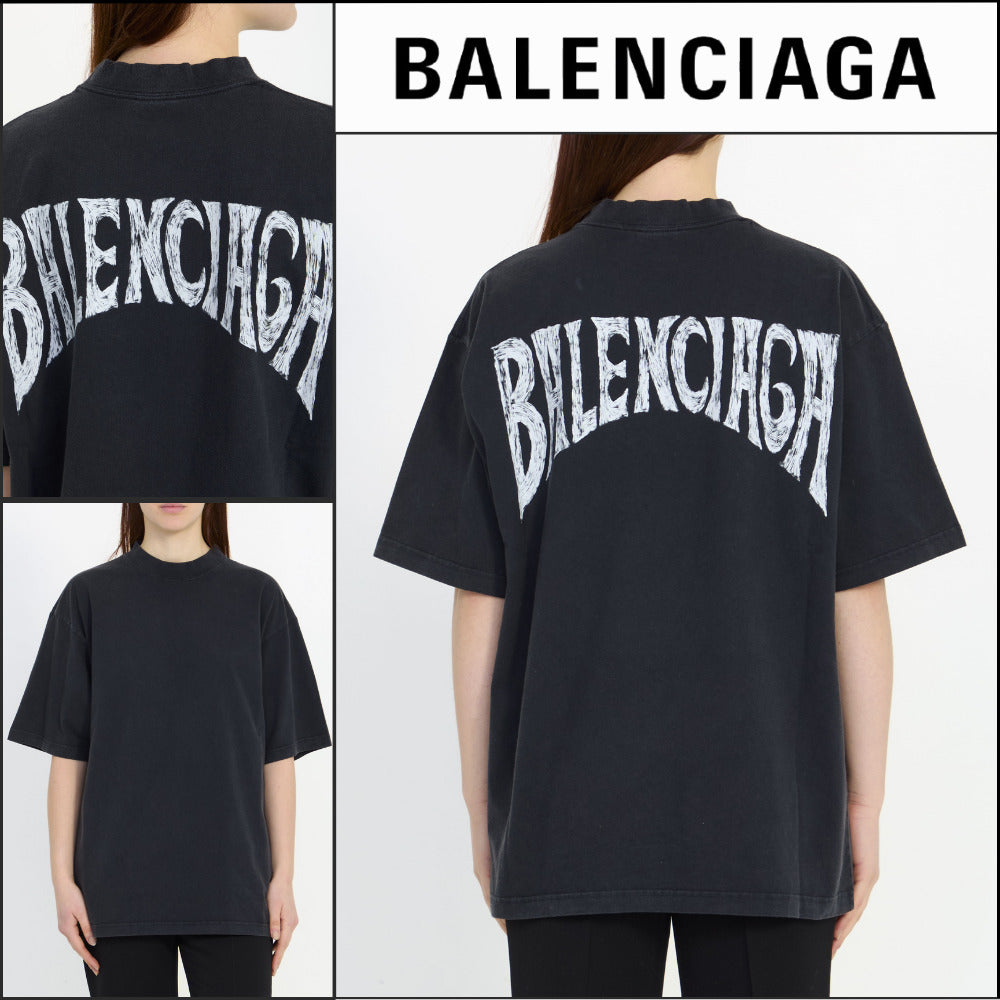 【BALENCIAGA】Hand-Drawn T-Shirt Medium Fit