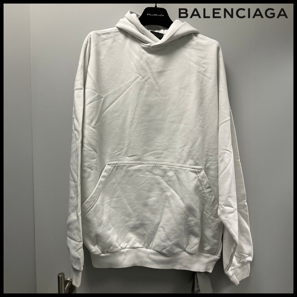 【BALENCIAGA】BB Icon Large Fit Hoodie White
