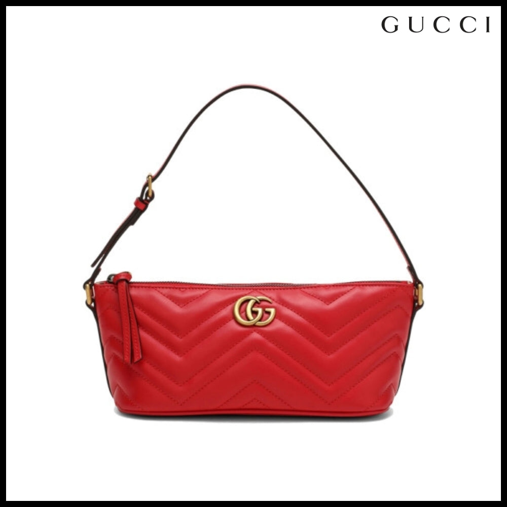 【gucci】GG Marmont Matelasse Shoulder Bag Red