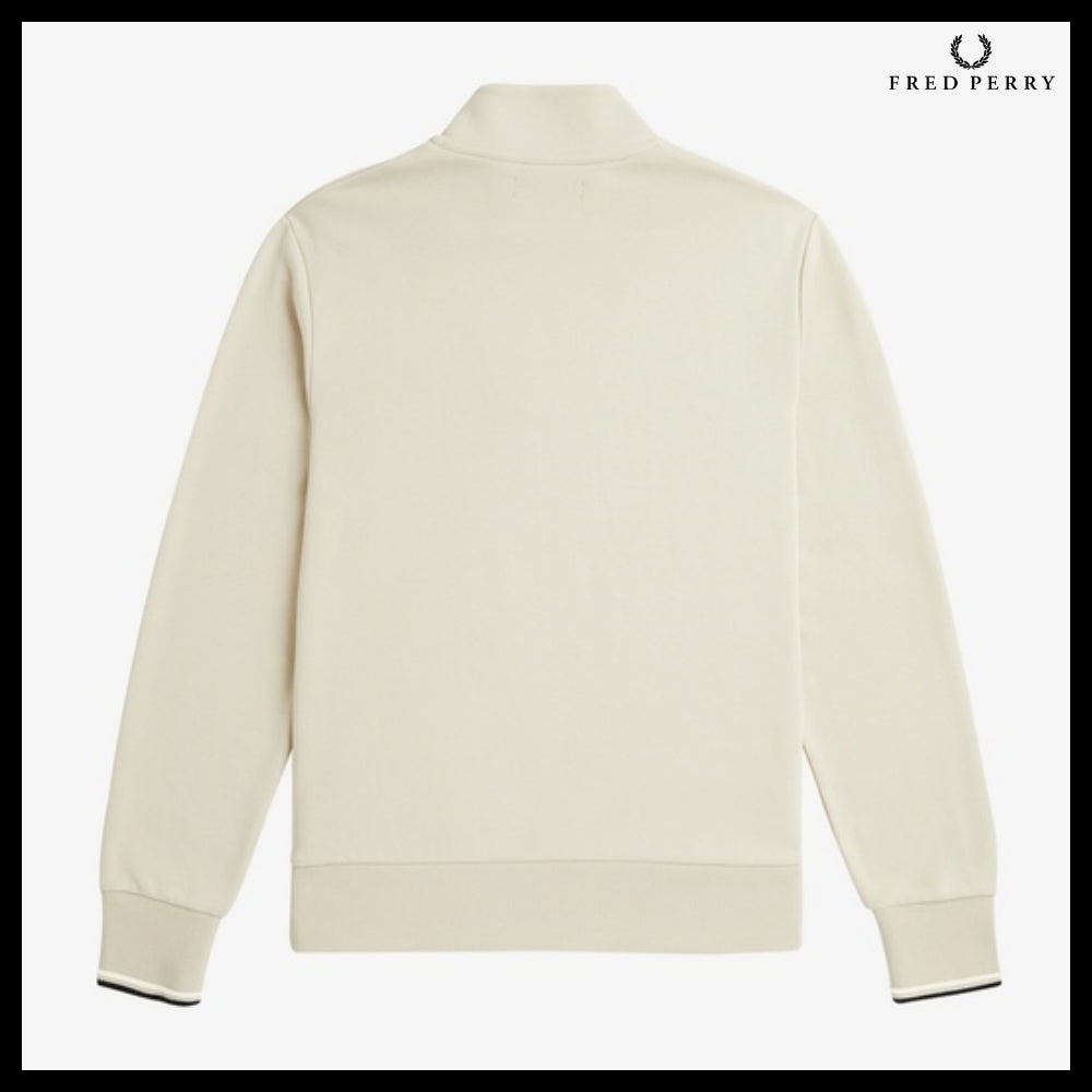 【FRED PERRY】Baseline Half Zip Sweatshirt V54 Oatmeal