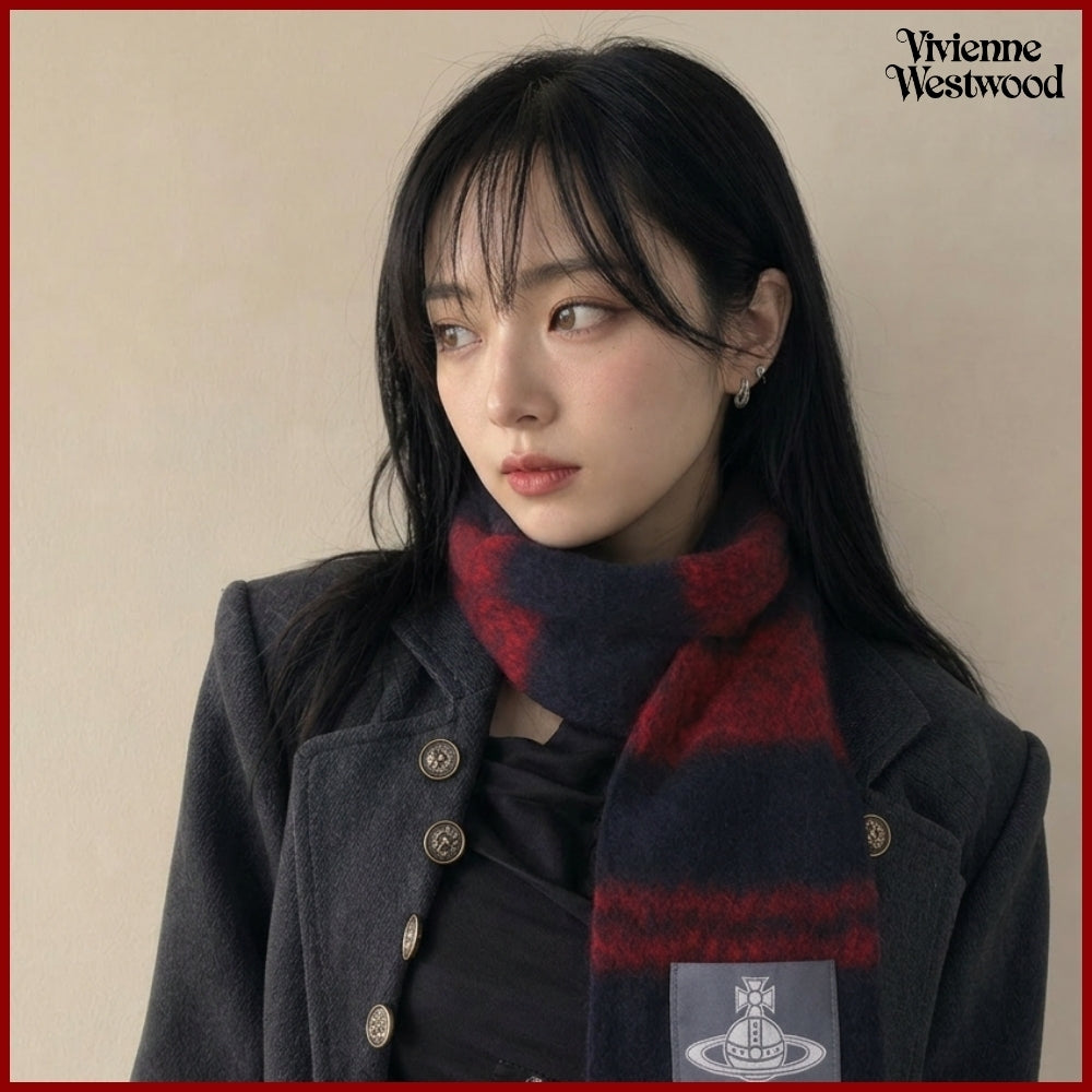 【Vivienne Westwood】 Chunky Stripe Knit Scarf