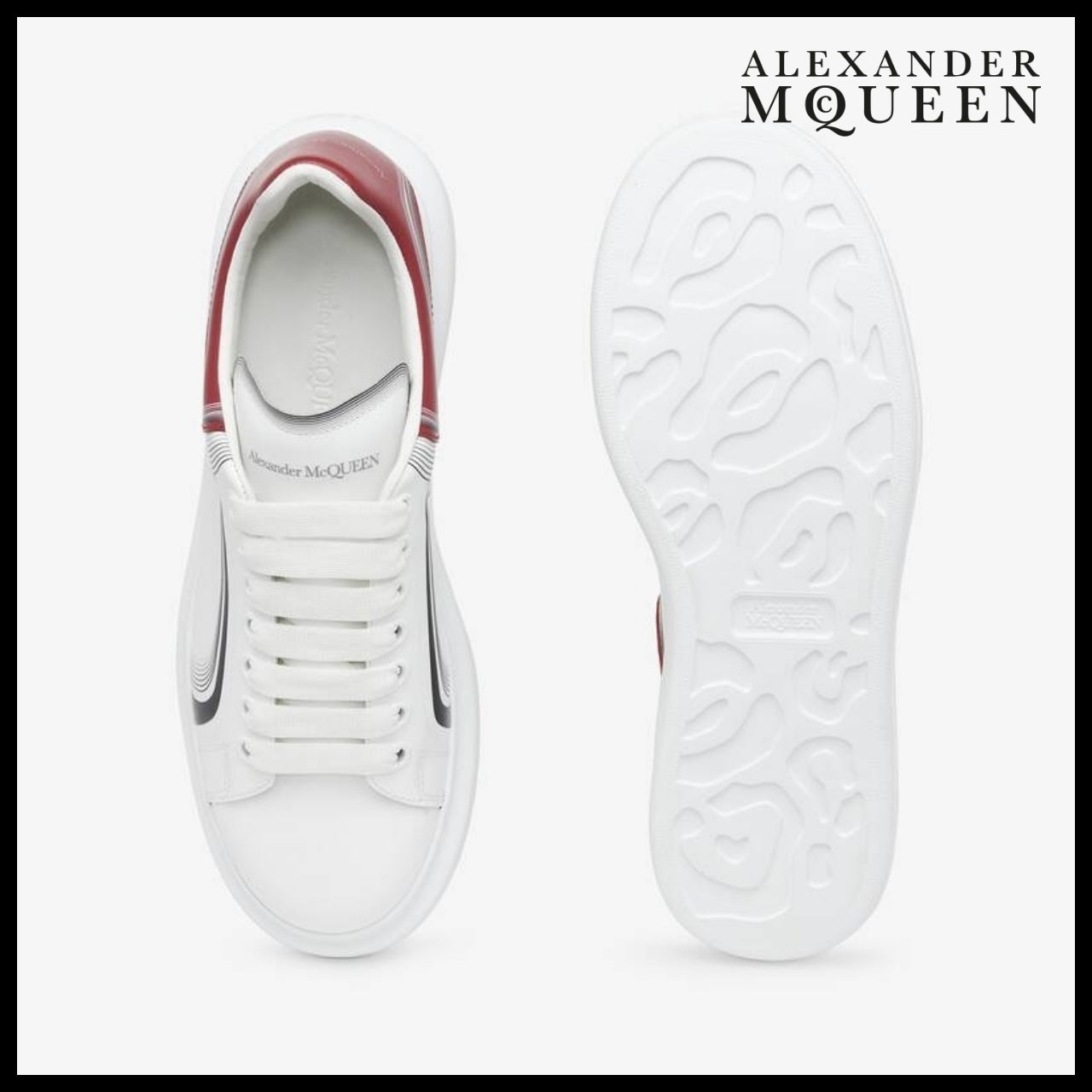 【Alexander Mcqueen】Men's Oversized Sneaker White Garnet