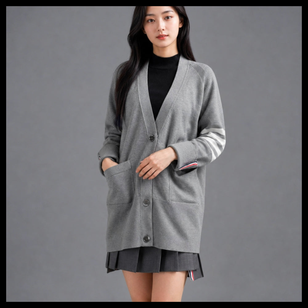 【Thom Browne】Jersey Stitch Cotton 4-Bar Exaggerated Fit