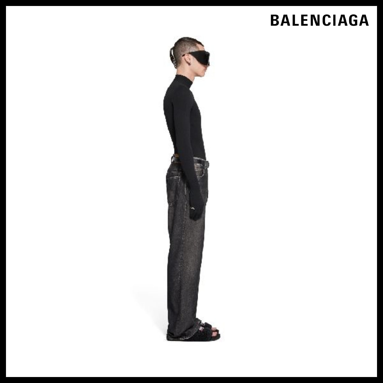 【BALENCIAGA】Denim Trompe L’Oeil Pants