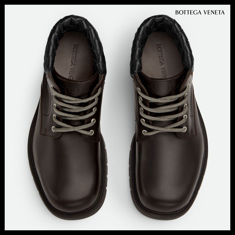 【BOTTEGA VENETA】Head Dog Cropped Boots Fondant Black