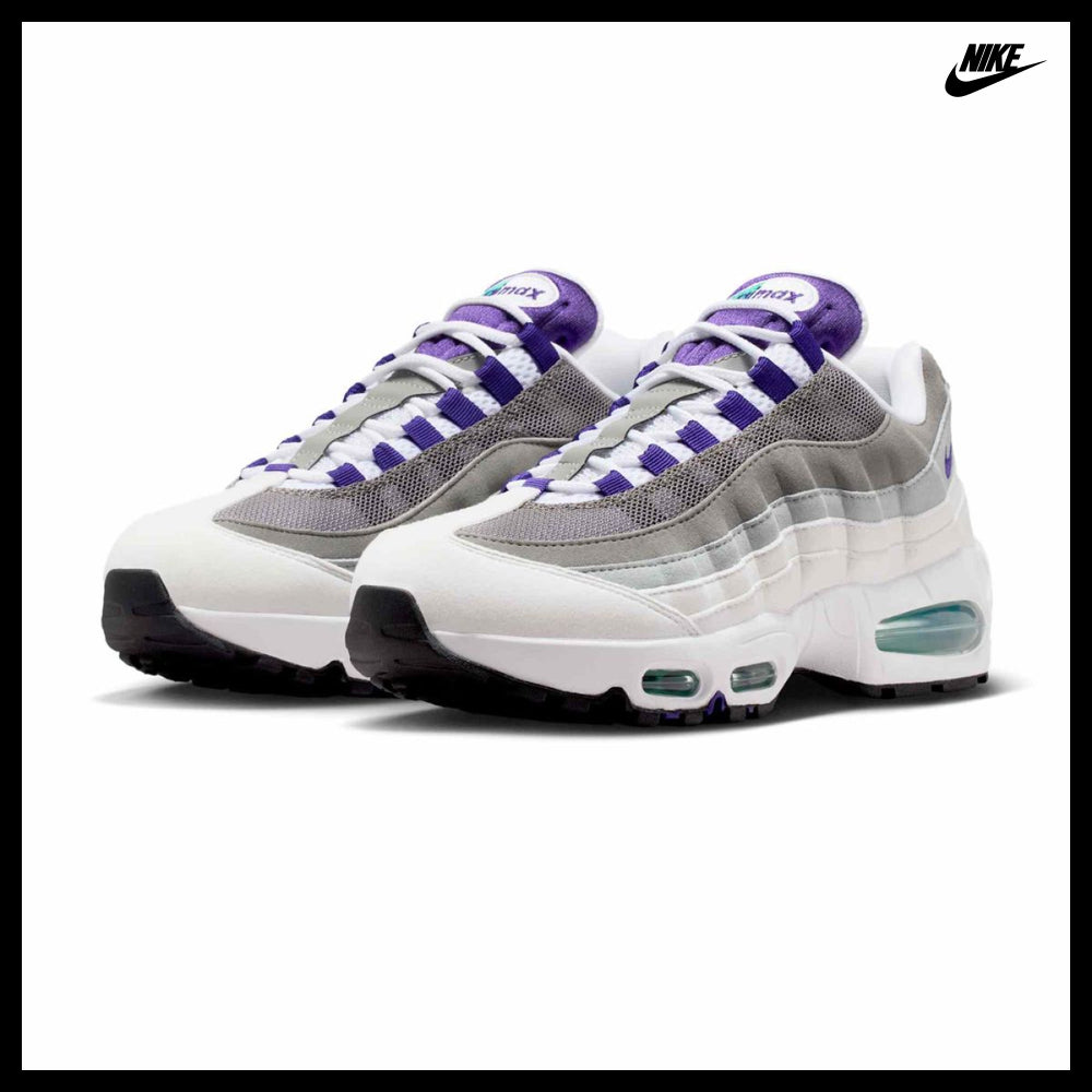 【NIKE】Air Max 95 Big Bubble W White Emerald Green Wolf