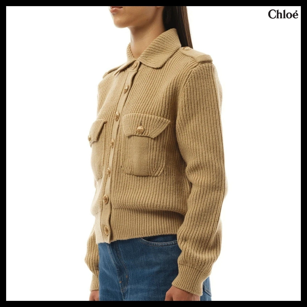 【Chloe】Smoky Cardigan in Beige