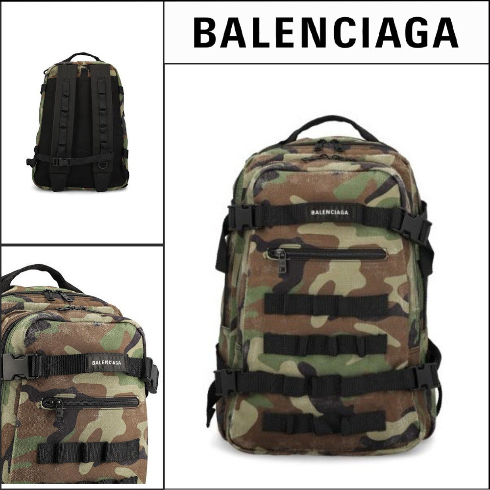 【BALENCIAGA】Army Space Small Backpack Khaki