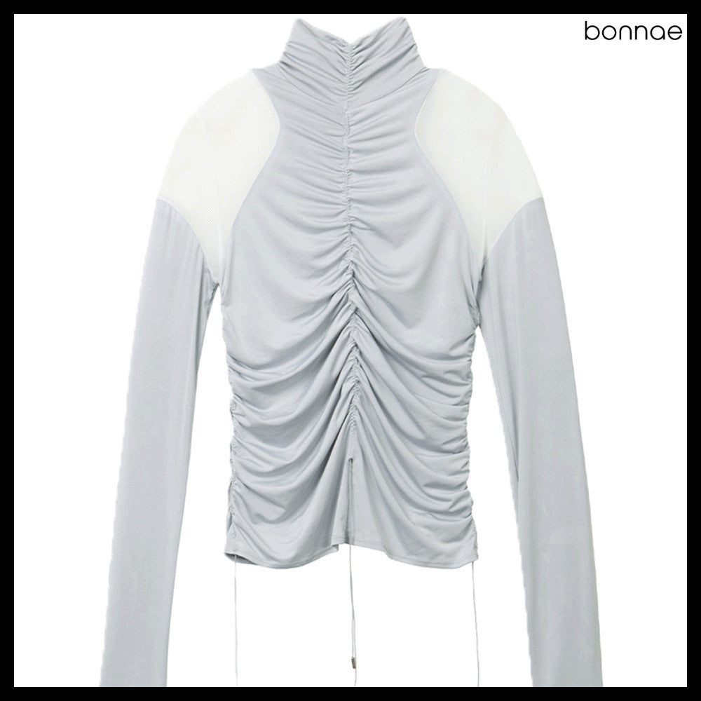 【Bonnae】Women's Angelic Shirring Top 2 Colors