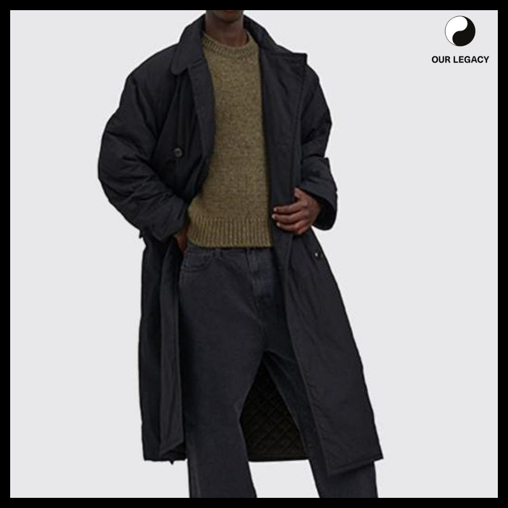 ◆OUR LEGACY◆25FW Duvet Trench Black Tide Cotton Nylon