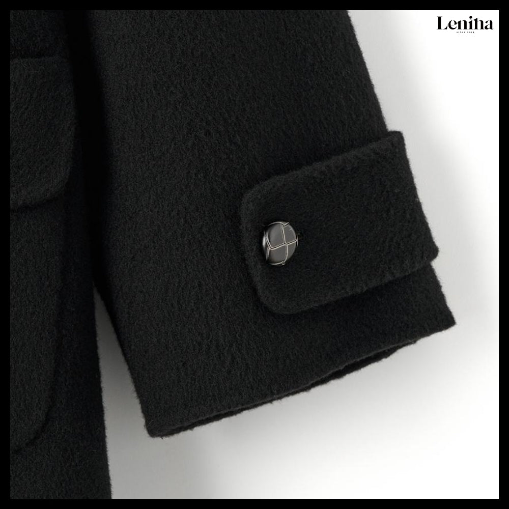 【LENINA】Perris Wool Handmade Half Coat