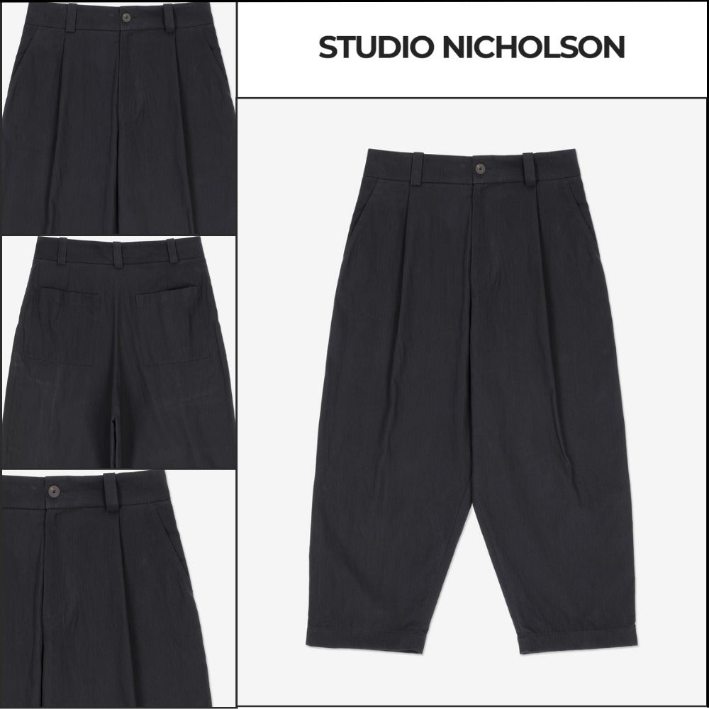 【STUDIO NICHOLSON】ドロップ パンツ ダーク ネイビー