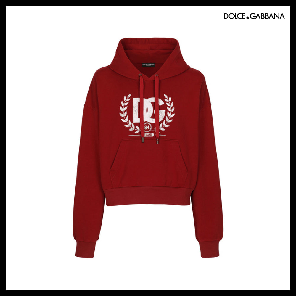 【Dolce&Gabbana】COTTON JERSEY SWEATSHIRT DG PRINT