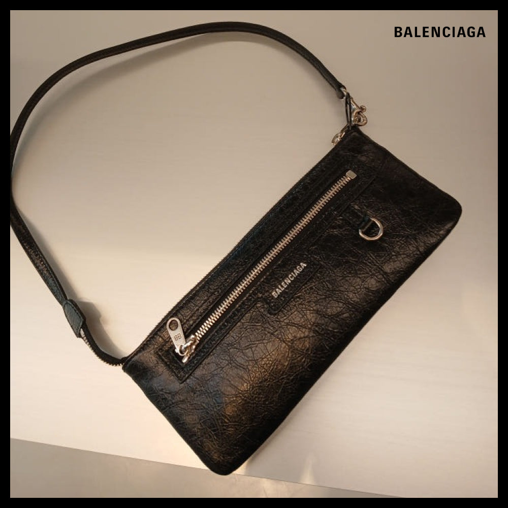 【BALENCIAGA】Superbusy Shoulder Pouch Black