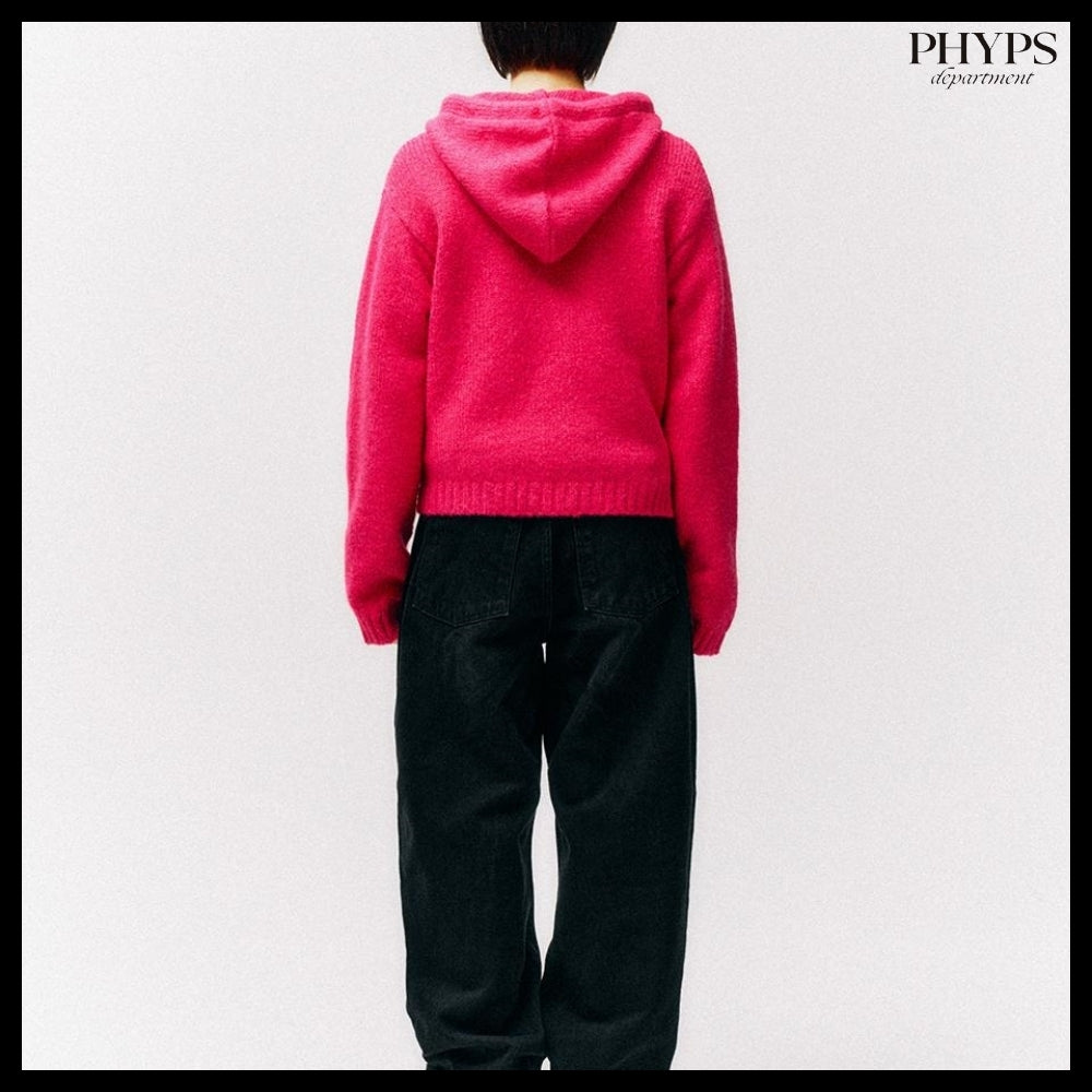 【PhypsDepartment】ハート アップル ニット フードジップアップ