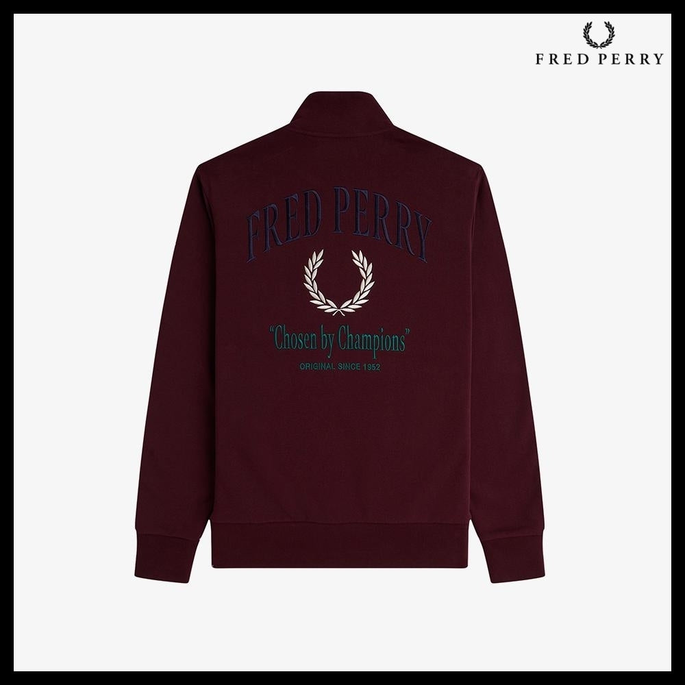 【FREDPERRY】ClubhouseEmbroideredChampionHalfzipSweatshirt
