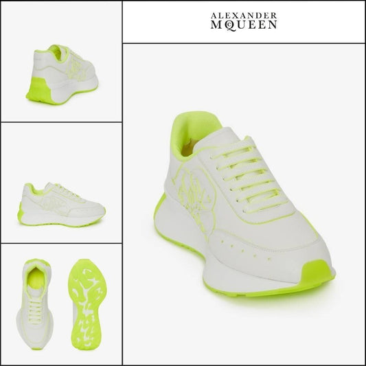 【Alexander Mcqueen】Women’s Sprint Runner White AcidYellow