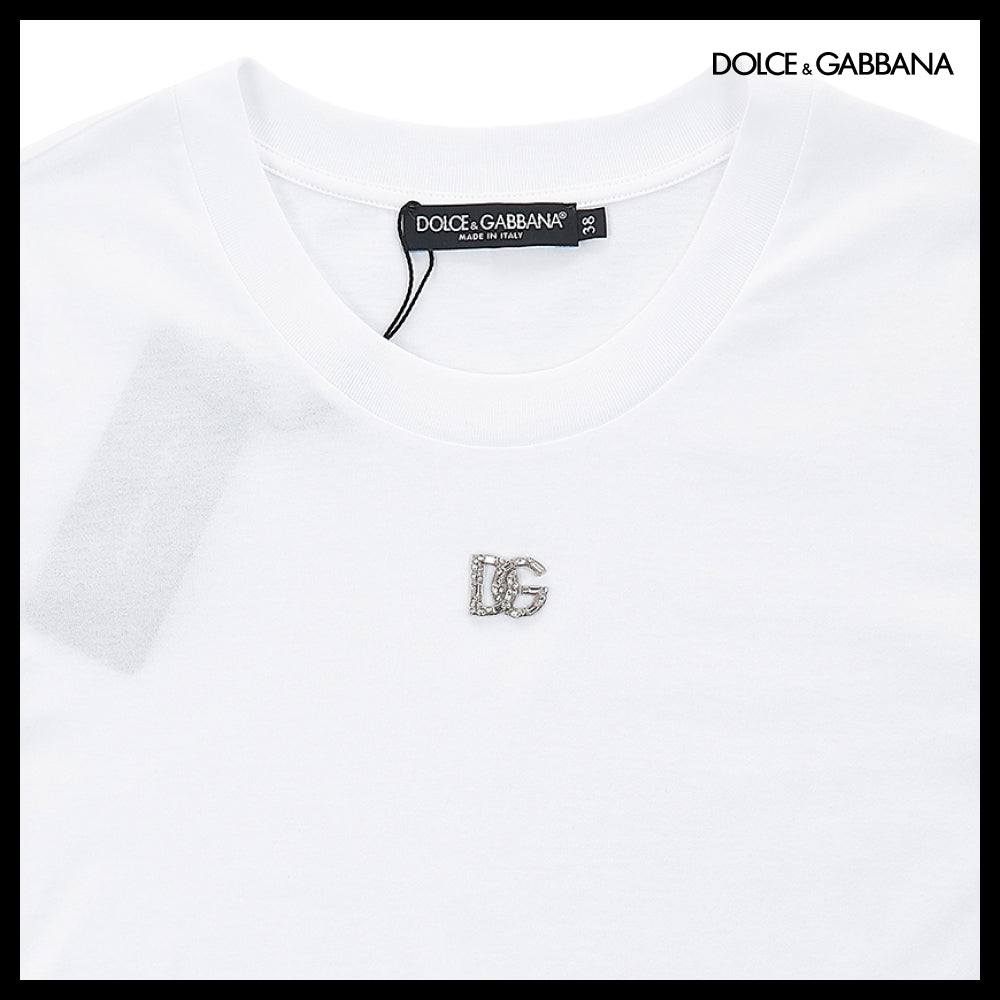 【Dolce & Gabbana】Logo Jersey T-Shirt White