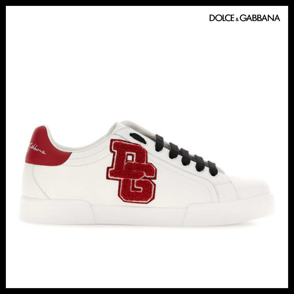【Dolce & Gabbana】LEATHER SNEAKERS DG LOGO