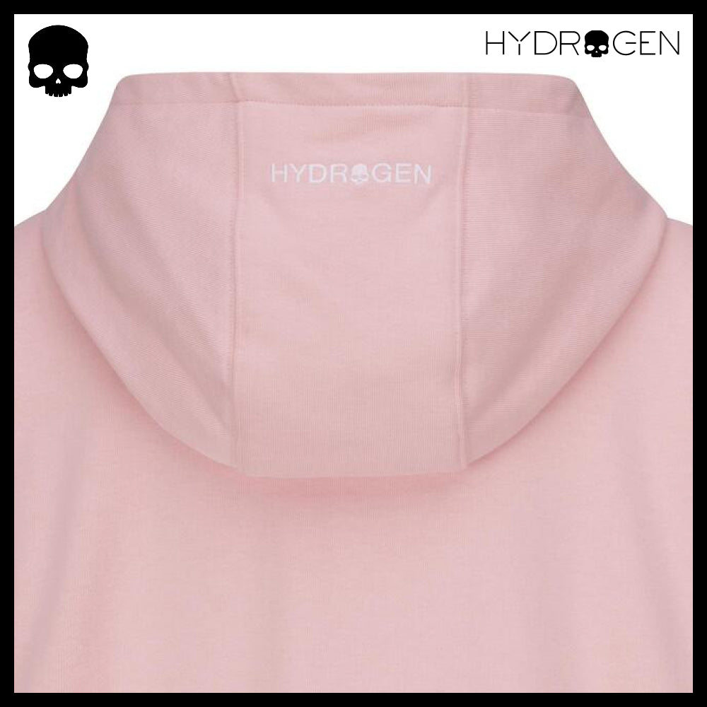 【HYDROGEN】UNI BASIC SKULL LOGO HOODIE PINK