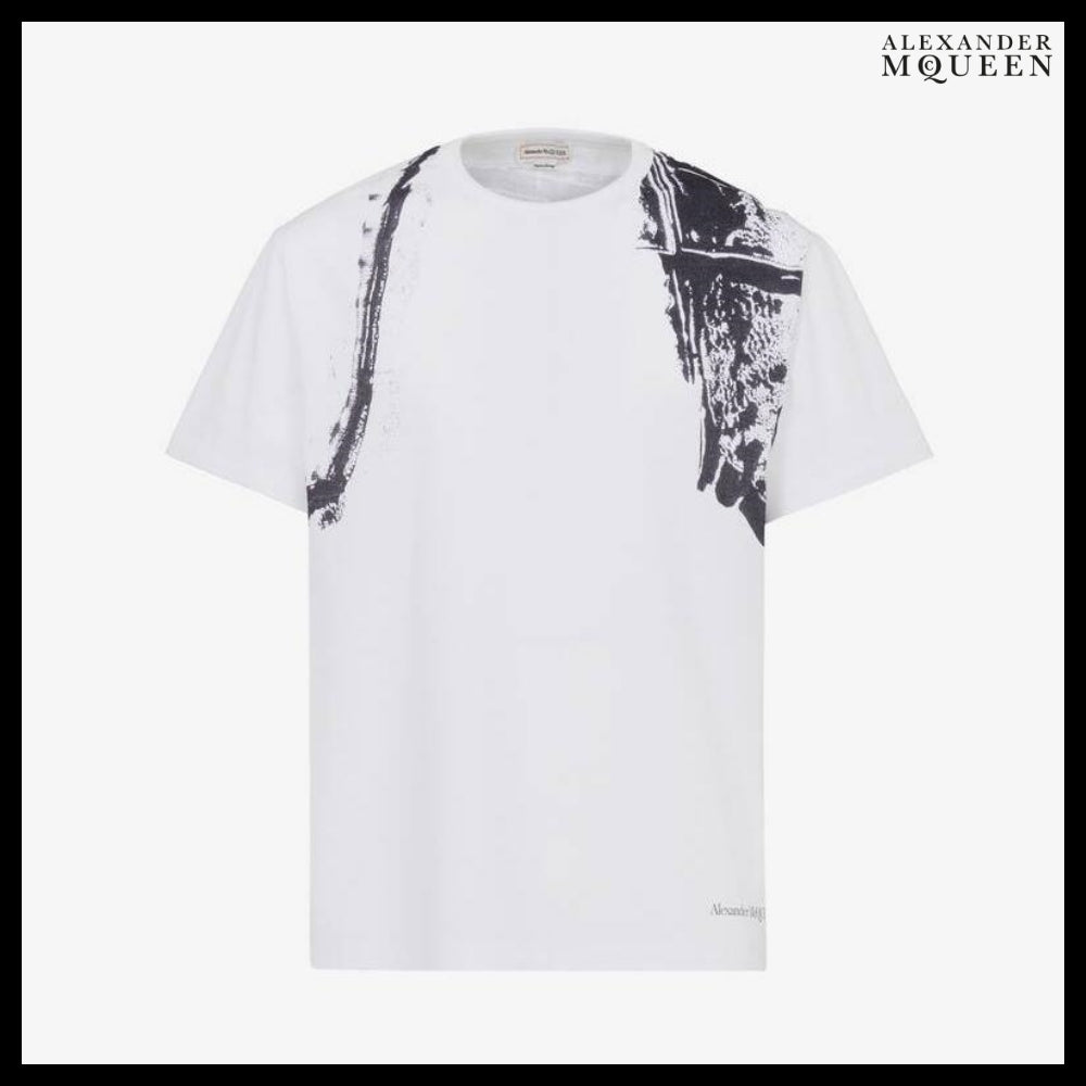 【Alexander Mcqueen】Fold Harness T-shirt in White/Black