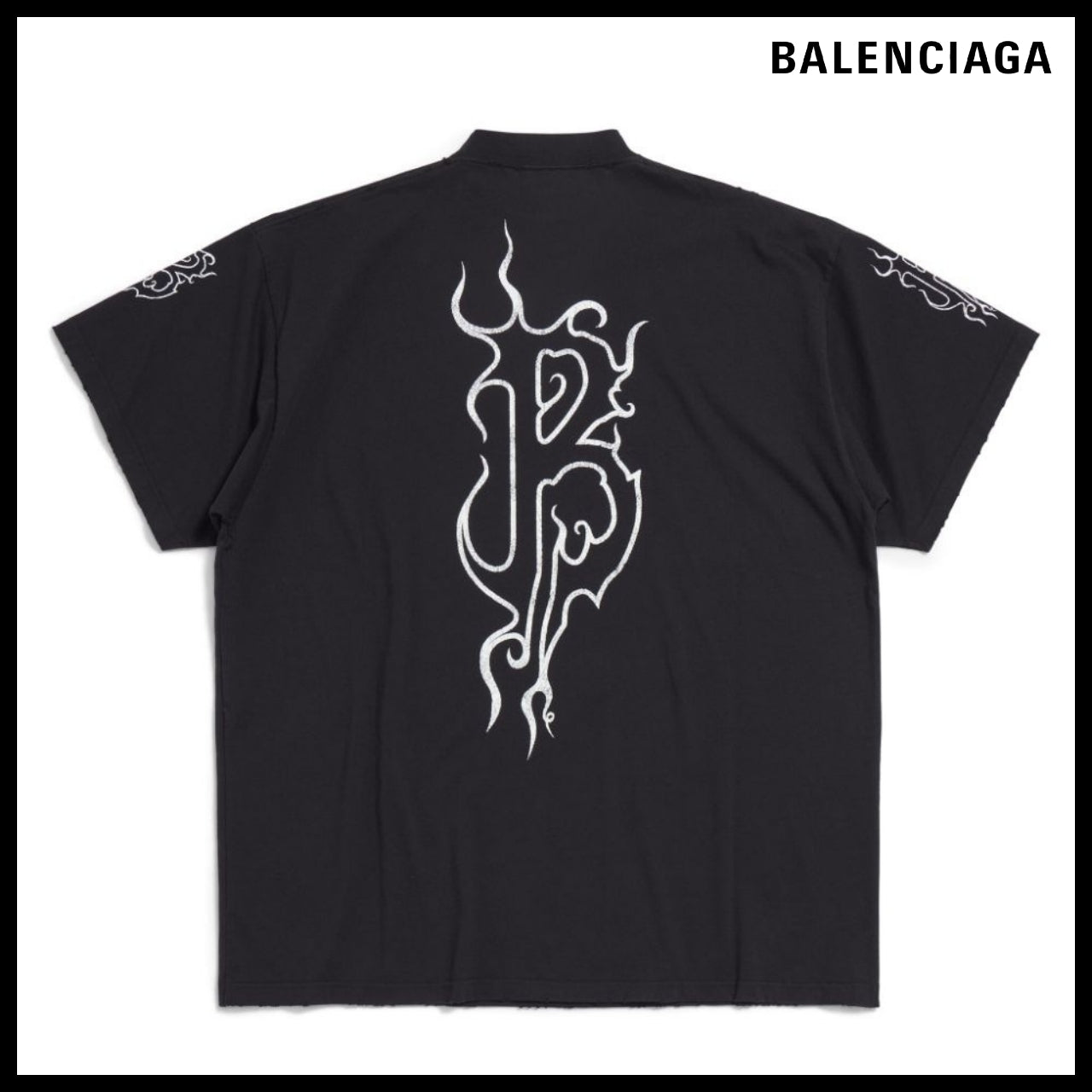 【BALENCIAGA】Darkwave Cotton T-Shirt Black