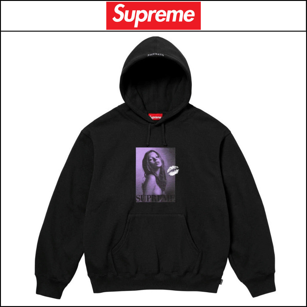 【Supreme】Kate Moss Hooded Sweatshirt Black 24FW