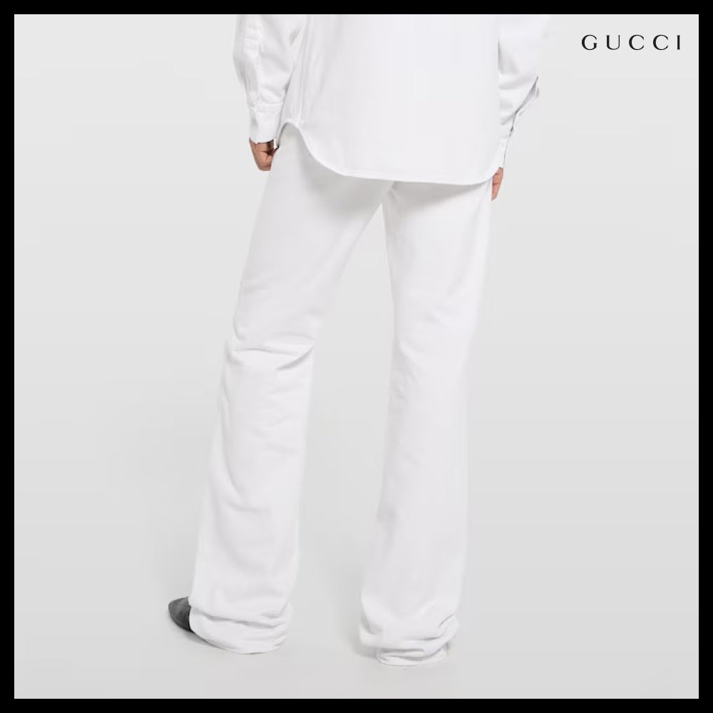 【GUCCI】Cotton Denim Pants With Horsebit Detail