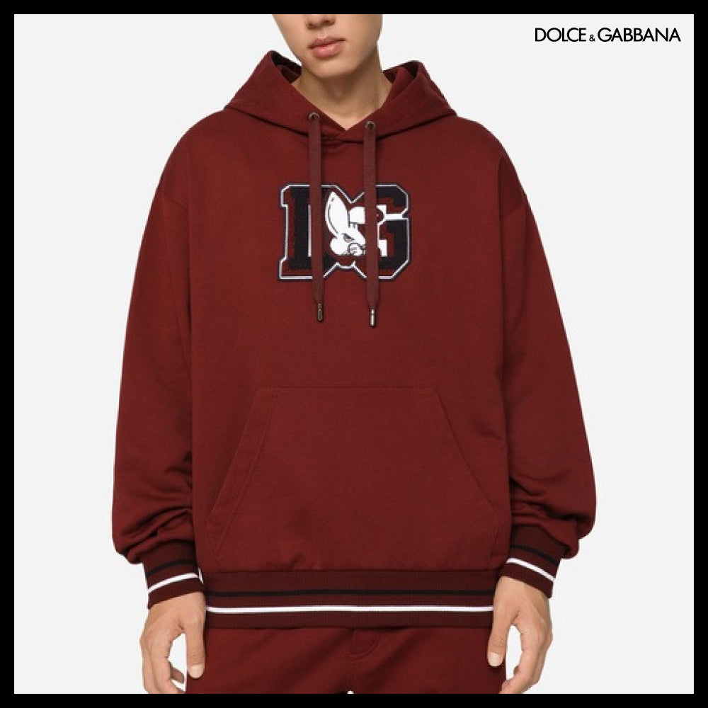 【Dolce & Gabbana】JERSEY HOODIE WITH PATCH