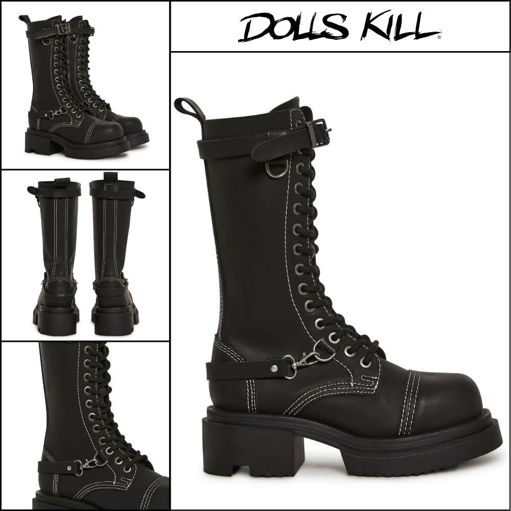 ◆DOLLS KILL◆DARKER WAVS Signal Combat Boots