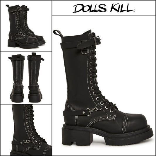 ◆DOLLS KILL◆DARKER WAVS Signal Combat Boots