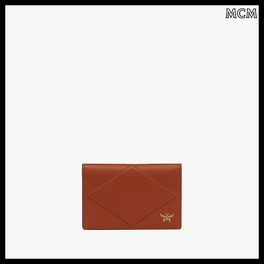 【MCM】Spanish calf leather diamond card case