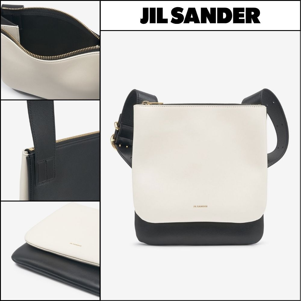 【JIL SANDER】Ombre two-tone shoulder bag black white