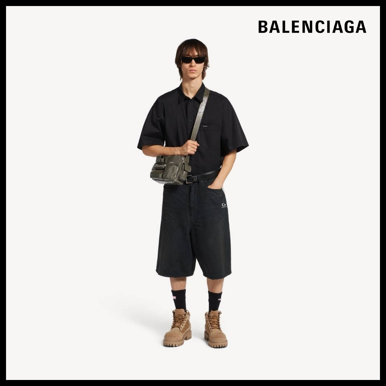 【BALENCIAGA】Superbusy Camera Bag White Multicolor