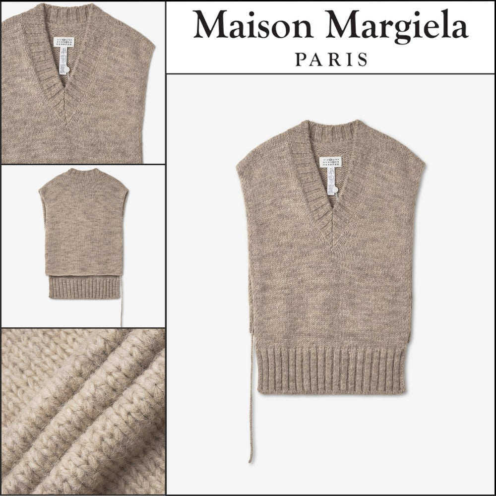 【Maison Margiela】Gilet Knit Vest - Beige